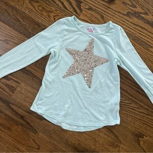 Cute Girls 5/6 Star Long Sleeve Shirt * New Condition